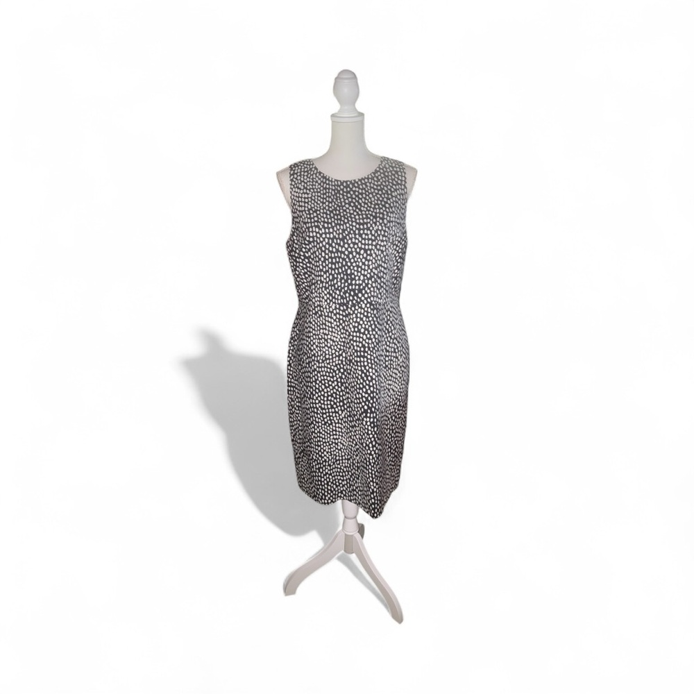 🖤 J.Crew Black & White Polka Dot Structured Dress | Size 12 | BNWT 🖤